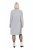 Ulla Popken 844233 Rochie tricotată cu mânecă lungă și guler înalt Gri melanj - Rochii tricotate - 