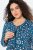 Ulla Popken 844722 Rochie hanorac imprimată Petrol - Rochii din molton - 