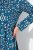 Ulla Popken 844722 Rochie hanorac imprimată Petrol - Rochii din molton - 