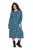 Ulla Popken 844722 Rochie hanorac imprimată Petrol - Rochii din molton - 
