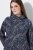 Ulla Popken 844993 Rochie hanorac imprimată Bleumarin - Rochii din molton - 