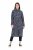 Ulla Popken 844993 Rochie hanorac imprimată Bleumarin - Rochii din molton - 