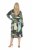 Ulla Popken 845122 Rochie midi imprimată cu buzunare Turcoaz - Rochii midi - Rochii midi la marimi mari