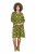 Ulla Popken 845190 Rochie din jerseu cu flori Turcoaz - Rochii din jerseu - 