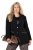 Ulla Popken 845336 Sacou elastic oversize cu doi nasturi Neagră - Sacouri - Sacouri în Mărimi Mari pentru Femei