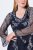 Ulla Popken 845366 Rochie cu paiete cu flori Bleumarin - Rochii de seară - Rochii de seară marimi mari