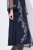Ulla Popken 845366 Rochie cu paiete cu flori Bleumarin - Rochii de seară - Rochii de seară marimi mari