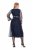 Ulla Popken 845366 Rochie cu paiete cu flori Bleumarin - Rochii de seară - Rochii de seară marimi mari
