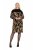 Ulla Popken 845378 Rochie tricotată cu imprimeu animal Bej - Rochii de seară - Rochii de seară marimi mari