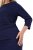 Ulla Popken 845705 Rochie din jerseu Bleumarin - Rochii midi - Rochii midi la marimi mari