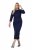 Ulla Popken 845705 Rochie din jerseu Bleumarin - Rochii midi - Rochii midi la marimi mari