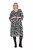 Ulla Popken 845825 Rochie midi cu flori și mânecă 3/4 Neagră - Rochii midi - Rochii midi la marimi mari