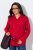 Ulla Popken 846021 Palton din fleece Roșu - Paltoane - Paltoane pentru femei la marimi mari