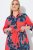 Ulla Popken 846164 Rochie tip cămașă cu flori Roșu - Rochii midi - Rochii midi la marimi mari