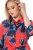 Ulla Popken 846164 Rochie tip cămașă cu flori Roșu - Rochii midi - Rochii midi la marimi mari