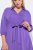 Ulla Popken 846373 Rochie hanorac în formă de A cu mânecă 3/4 Lila - Rochii - Rochii pentru toate mărimile