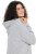 Ulla Popken 846886 Rochie hanorac cu glugă Gri melanj - Rochii din molton - 