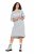 Ulla Popken 846886 Rochie hanorac cu glugă Gri melanj - Rochii din molton - 