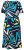 Ulla Popken 847324 Rochie midi imprimată Bleumarin - Rochii midi - Rochii midi la marimi mari