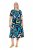 Ulla Popken 847324 Rochie midi imprimată Bleumarin - Rochii midi - Rochii midi la marimi mari