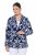 Ulla Popken 847586 Sacou din jacquard floral Bleumarin - Sacouri - Sacouri în Mărimi Mari pentru Femei