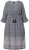 Ulla Popken 847798 Rochie midi în formă de A cu decolteu în V Neagră - Rochii midi - Rochii midi la marimi mari
