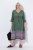 Ulla Popken 847798 Rochie midi în formă de A cu decolteu în V Verde închis - Rochii midi - Rochii midi la marimi mari