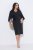 Ulla Popken 847909 Rochie midi cu flori Neagră - Rochii midi - Rochii midi la marimi mari