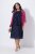 Ulla Popken 847918 Rochie din șifon cu flori Bleumarin - Rochii midi - Rochii midi la marimi mari