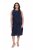Ulla Popken 847918 Rochie din șifon cu flori Bleumarin - Rochii midi - Rochii midi la marimi mari