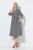 Ulla Popken 848052 Rochie midi în dungi cu cordon de legat Neagră - Rochii midi - Rochii midi la marimi mari