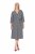 Ulla Popken 848052 Rochie midi în dungi cu cordon de legat Neagră - Rochii midi - Rochii midi la marimi mari
