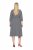Ulla Popken 848052 Rochie midi în dungi cu cordon de legat Neagră - Rochii midi - Rochii midi la marimi mari