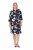 Ulla Popken 848061 Rochie midi cu flori și mânecă 3/4 Neagră - Rochii midi - Rochii midi la marimi mari