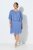 Ulla Popken 848169 Rochie din șifon în formă de A Albastru deschis - Rochii midi - Rochii midi la marimi mari
