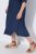 Ulla Popken 848224 Rochie midi cu șnur Bleumarin - Rochii midi - Rochii midi la marimi mari