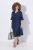 Ulla Popken 848224 Rochie midi cu șnur Bleumarin - Rochii midi - Rochii midi la marimi mari