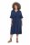 Ulla Popken 848224 Rochie midi cu șnur Bleumarin - Rochii midi - Rochii midi la marimi mari