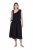 Ulla Popken 848305 Rochie midi fără mâneci cu decolteu în V Neagră - Rochii midi - Rochii midi la marimi mari