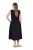 Ulla Popken 848305 Rochie midi fără mâneci cu decolteu în V Neagră - Rochii midi - Rochii midi la marimi mari