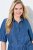 Ulla Popken 848491 Rochie tip cămașă Albastru denim - Rochii midi - Rochii midi la marimi mari