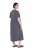 Ulla Popken 848575 Rochie maxi cu mânecă scurtă și buzunare Antracit - Rochii maxi - Rochii maxi marimi mari