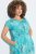 Ulla Popken 848696 Rochie midi imprimată cu decolteu în V Turcoaz - Rochii midi - Rochii midi la marimi mari