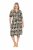 Ulla Popken 848789 Rochie midi imprimată cu buzunare Bleumarin - Rochii midi - Rochii midi la marimi mari