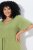 Ulla Popken 848829 Rochie midi cu mânecă scurtă și șnur Verde deschis - Rochii midi - Rochii midi la marimi mari