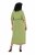 Ulla Popken 848829 Rochie midi cu mânecă scurtă și șnur Verde deschis - Rochii midi - Rochii midi la marimi mari