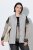 Ulla Popken 849221 Vestă matlasată cu guler striat Gri - Veste - 