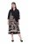 Ulla Popken 849423 Rochie cu flori și mânecă 3/4 Neagră - Rochii maxi - Rochii maxi marimi mari