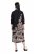 Ulla Popken 849423 Rochie cu flori și mânecă 3/4 Neagră - Rochii maxi - Rochii maxi marimi mari