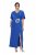 Ulla Popken 849530 Rochie de seară imprimată cu strasuri Albastru regal - Rochii de seară - Rochii de seară marimi mari